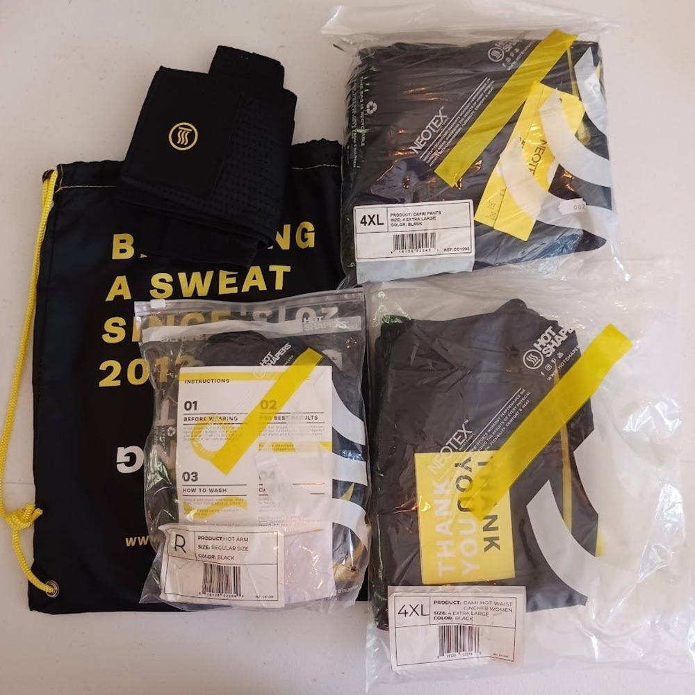 Hot Shapers Capri Pants +‎ Cami + Arm Trimmers Neotex Workout Set 4XL